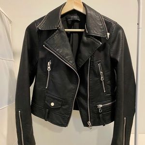 Zara Basic Vegan Leather Jacket